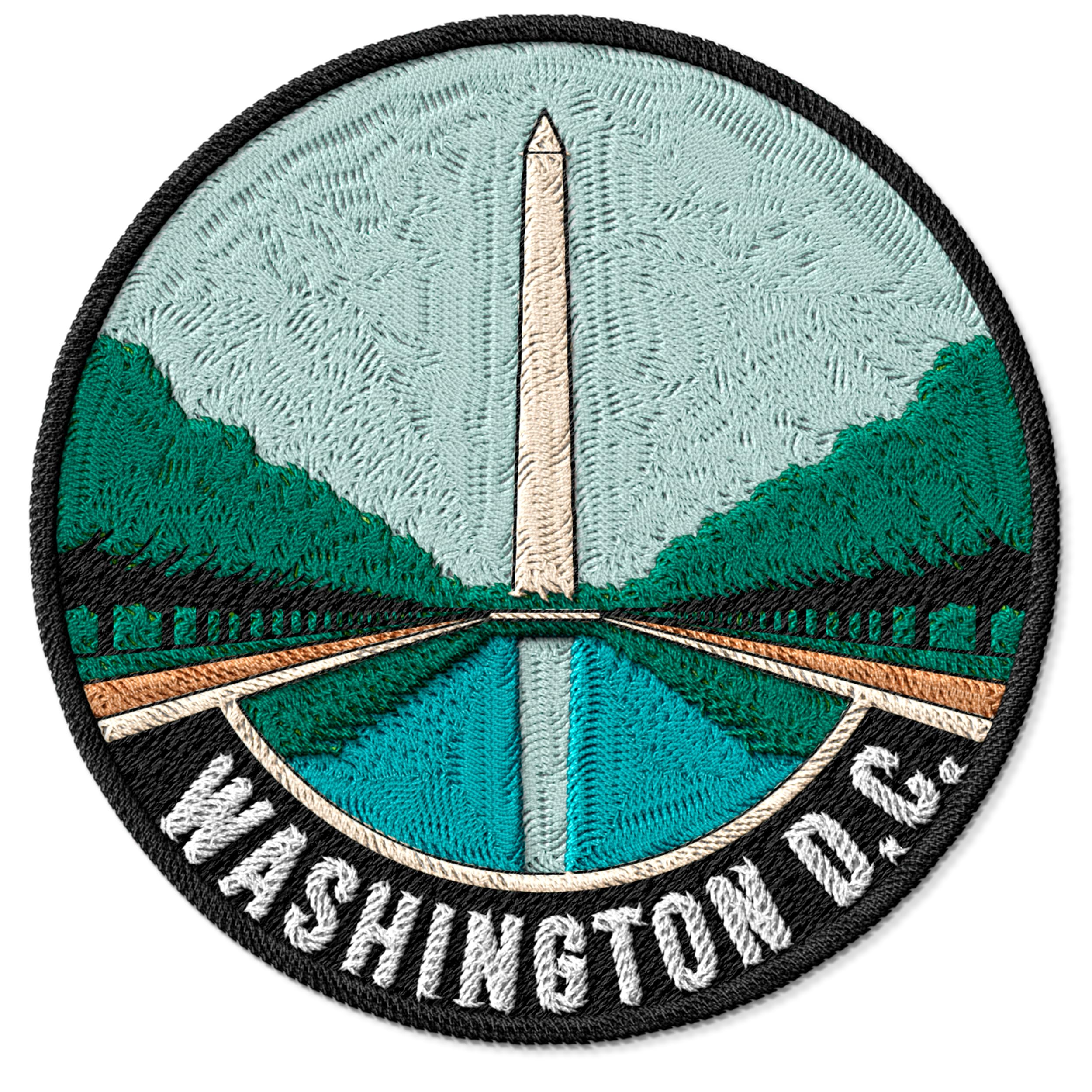 Washington DC Capital of The United States of America Patch for Clothes – Embroidered Iron on Patch for Backpack Jacket - Fabric Sports Patches for Clothes Souvenirs & Gifts ID45095
