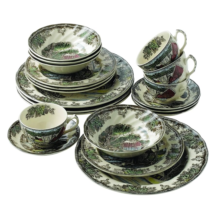 Amazon.co.jp: Johnson Brothers Friendly Village 20-Piece Set