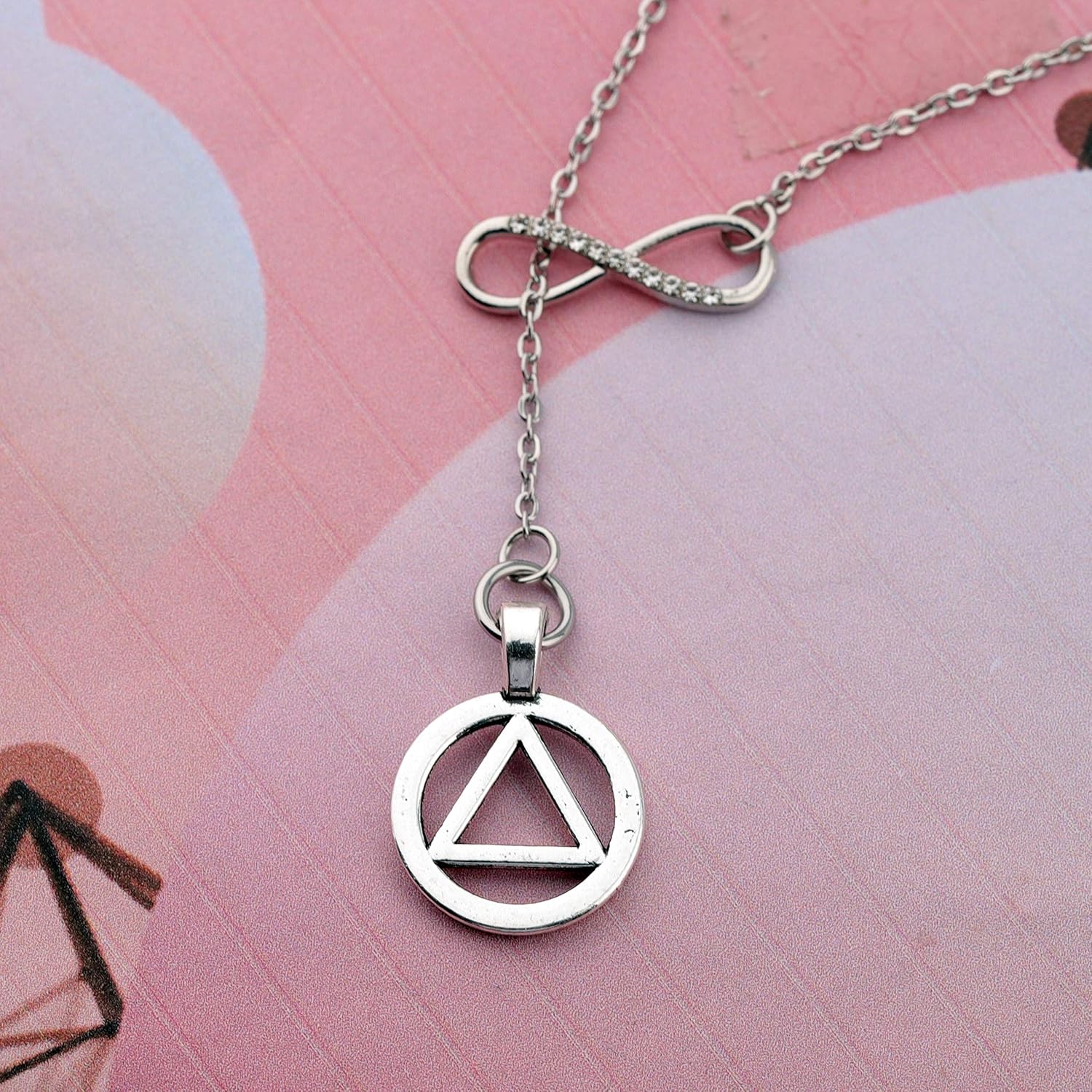 AKTAP Alcoholics Anonymous Recovery Necklace Alcoholics Anonymous Gifts for Sober Sobriety Y Necklace Sobriety Gifts Alcoholics Anonymous Recovery Jewelry - Image 2