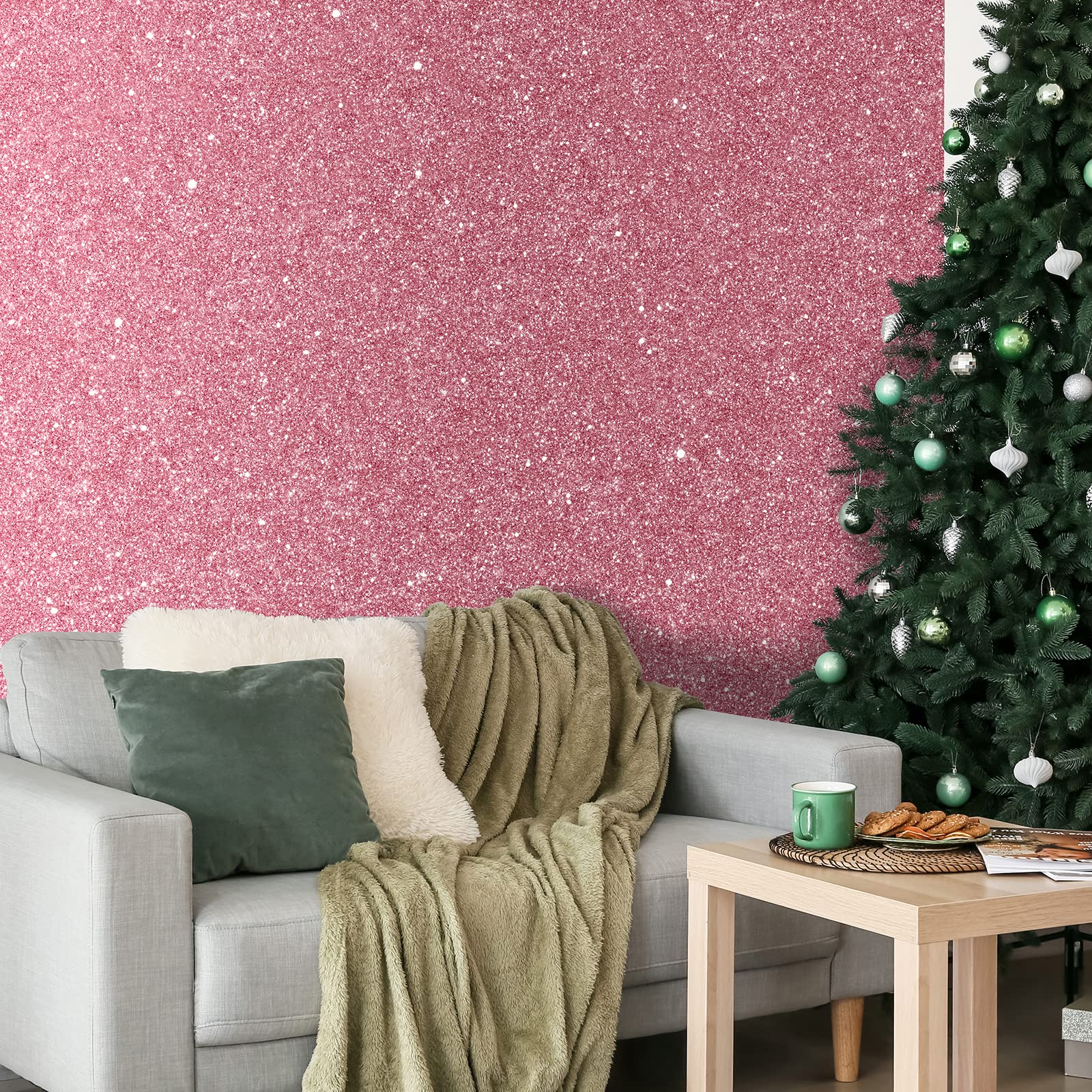 VaryPaper Peel And Stick Hot Pink Wallpaper Embossed Leaf Contact Paper 40cmx200cm Sticky Back Plastic Patterned Stick On Wallpaper For Girl Bedroom Living Room Cupboard Vinyl Wrap For Furniture