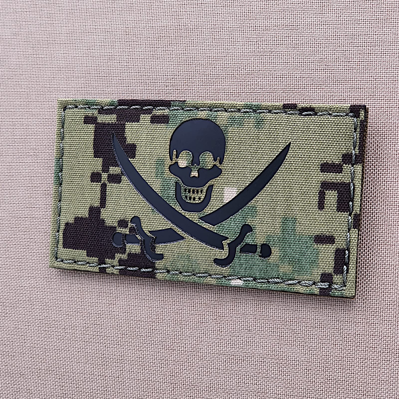 Tactical FreakyIR Calico Jack AOR2 NWU Type III 2-1/8x4 inch Pirate Morale Patch