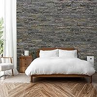 Vista 8 de Stoneflex Azulejos de piedra 3D autoadhesivos para despegar y pegar, se adhieren a la pared del muro de la cocina, sala de estar, oficina, baño