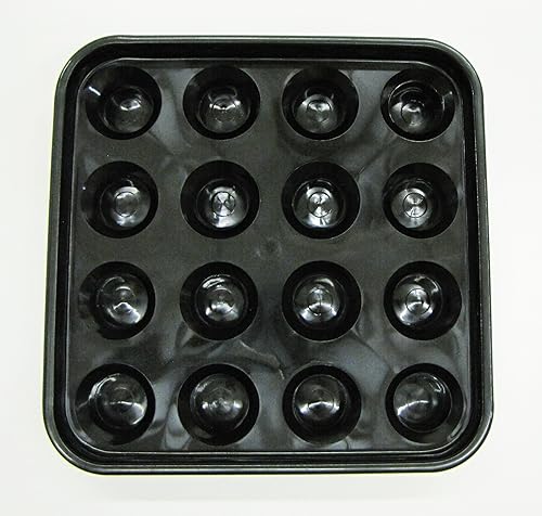 Iszy Billiards Bandeja de bolas de piscina estándar para 16 bolas (2 14 pulgadas, negro)