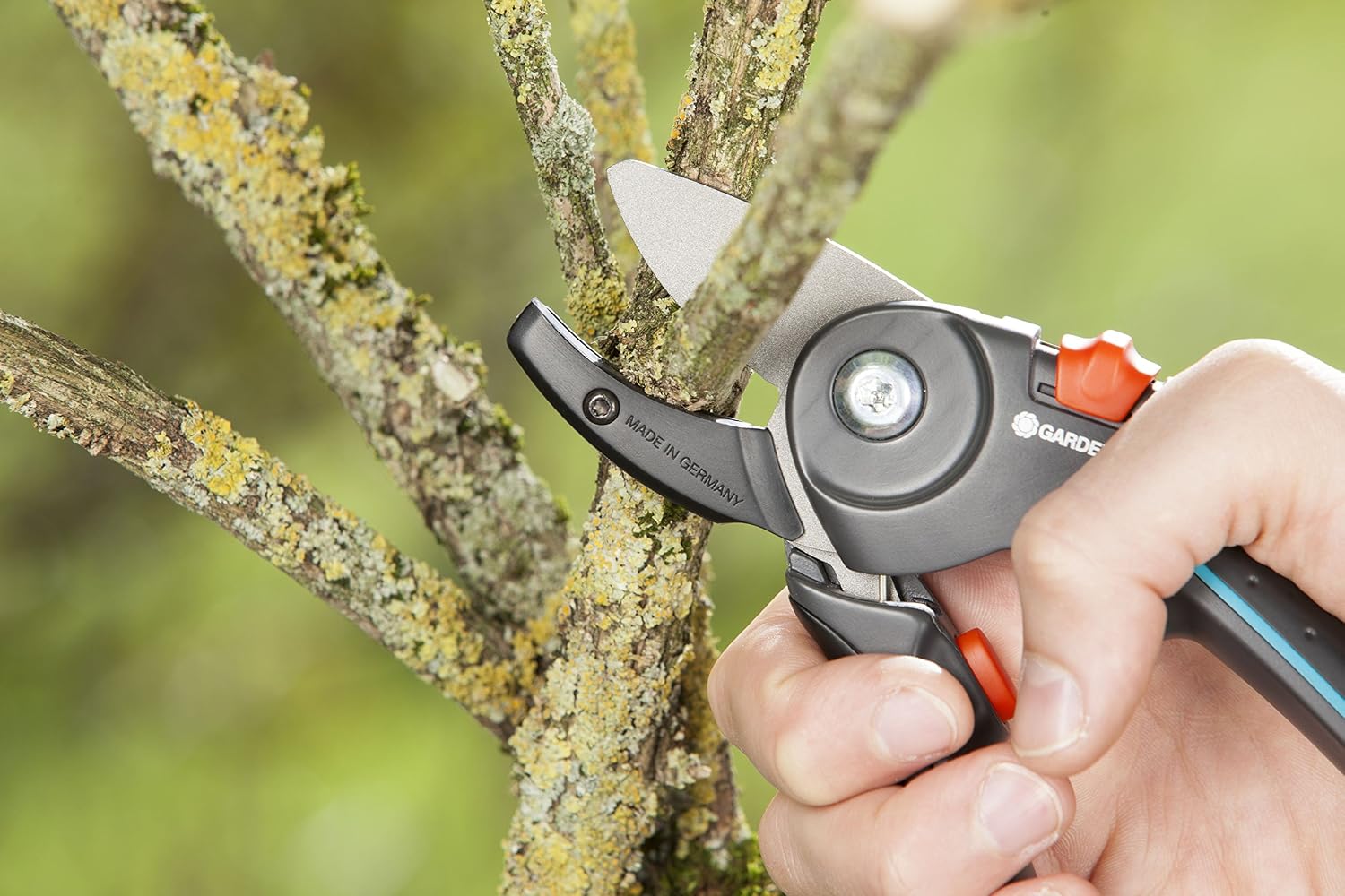 Gardena Garden Secateurs A/M: Stable Pruning Shears with Anvil Blade for Woody Branches and Twigs 23 mm Maximum Cutting Diameter - Image 3