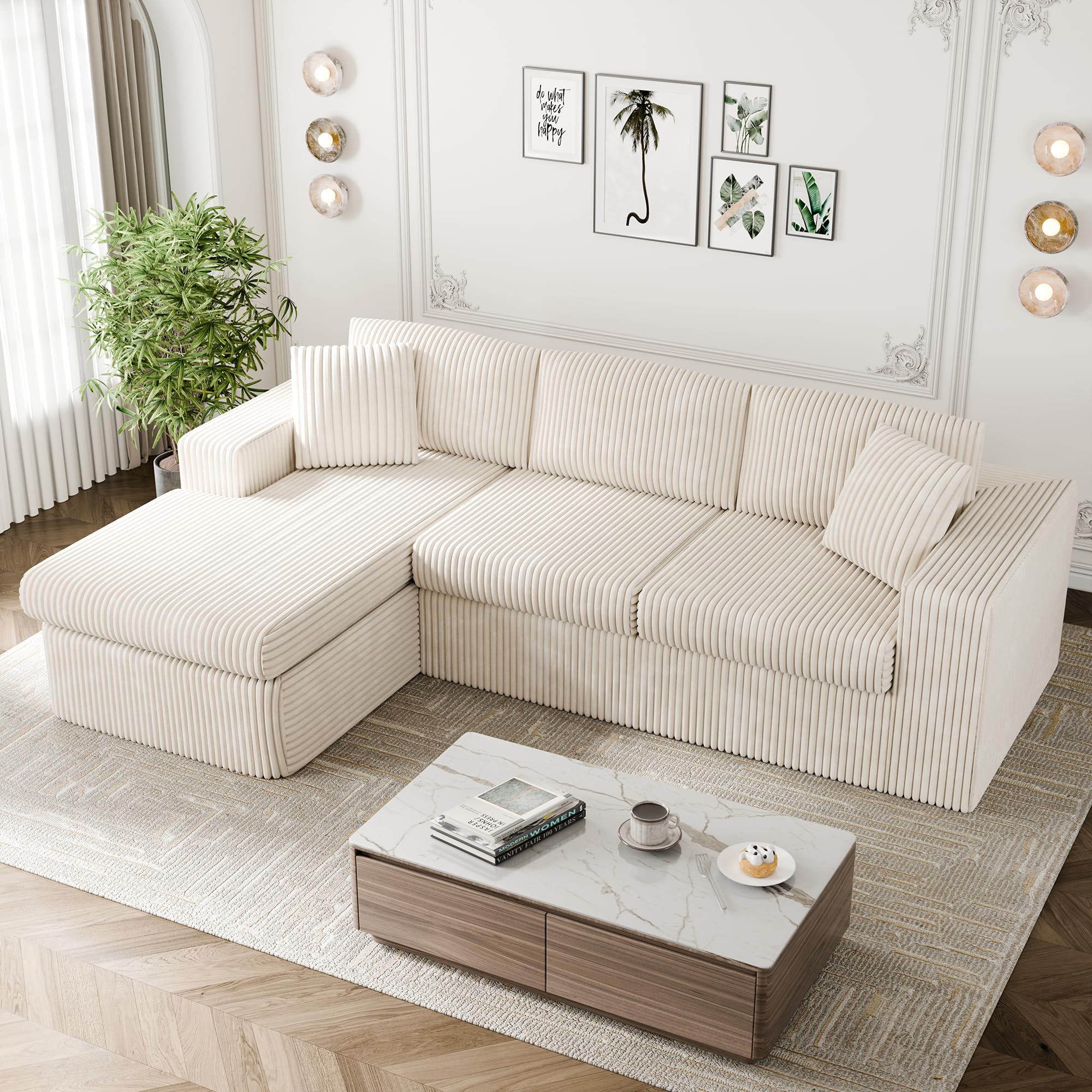 Vongrasig 105 inch Boneless Modular Sectional