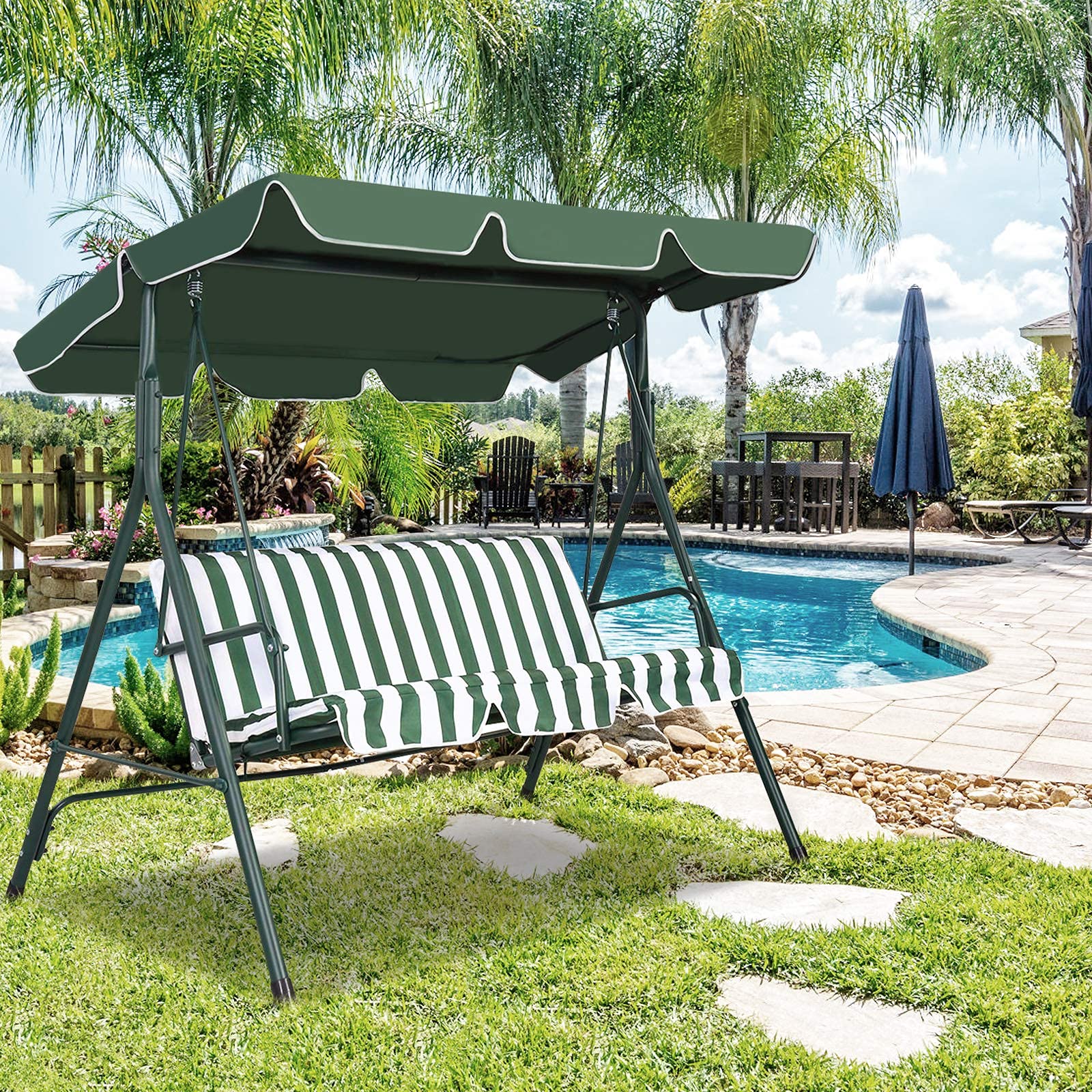 thumbnail: Ferocity Universele Schommel Overkapping - 110x188cm - Cordura 300 PU Materiaal - Grafiet Kleur