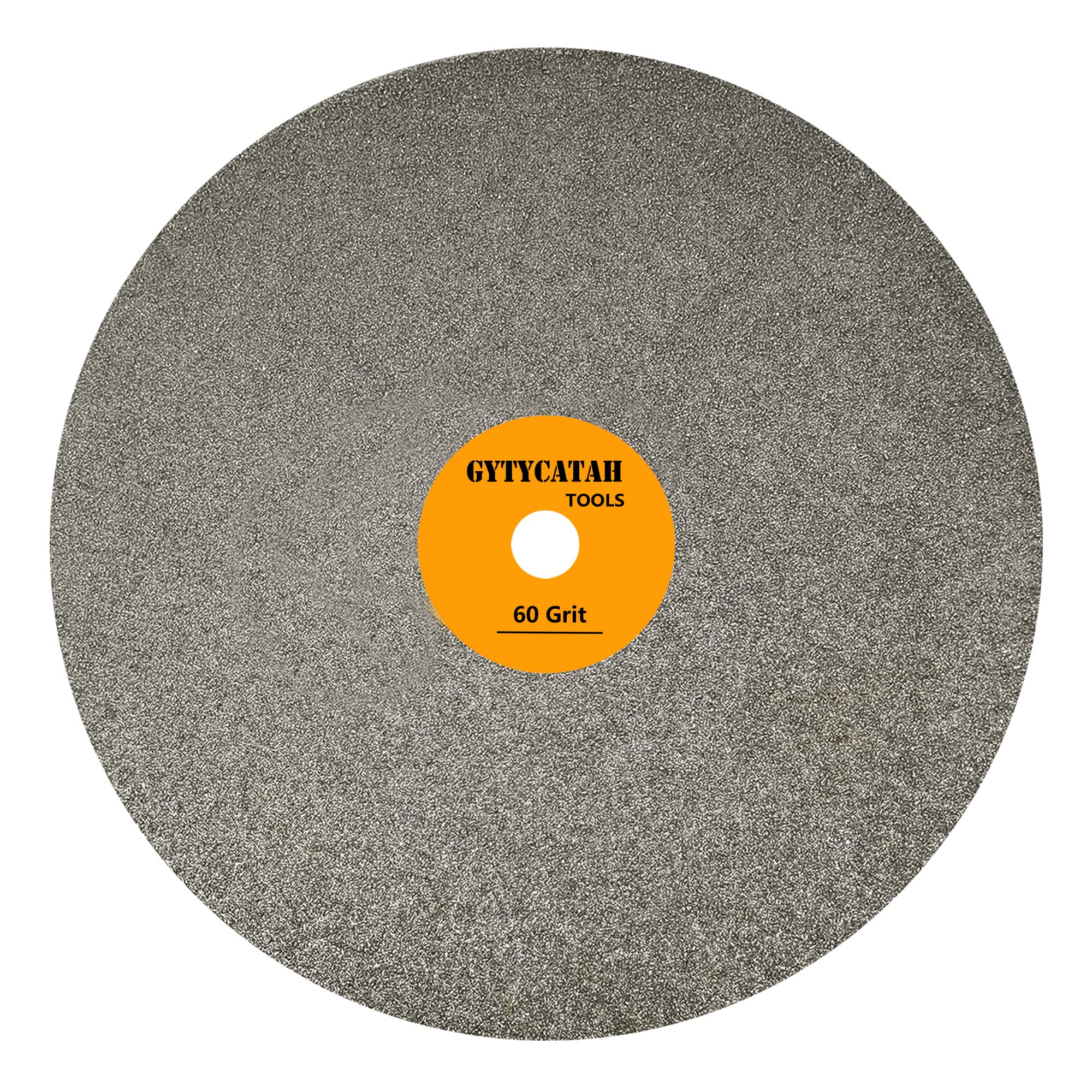 GYTYCATAH Diamond Flat Lap Disc, 8" x 1/2" Arbor 60 Grit, Diamond Coated Flat Lap Wheel for Gemstone Ceramics Stone Glass, Grinding Sanding Disc Lapping Polishing Disc