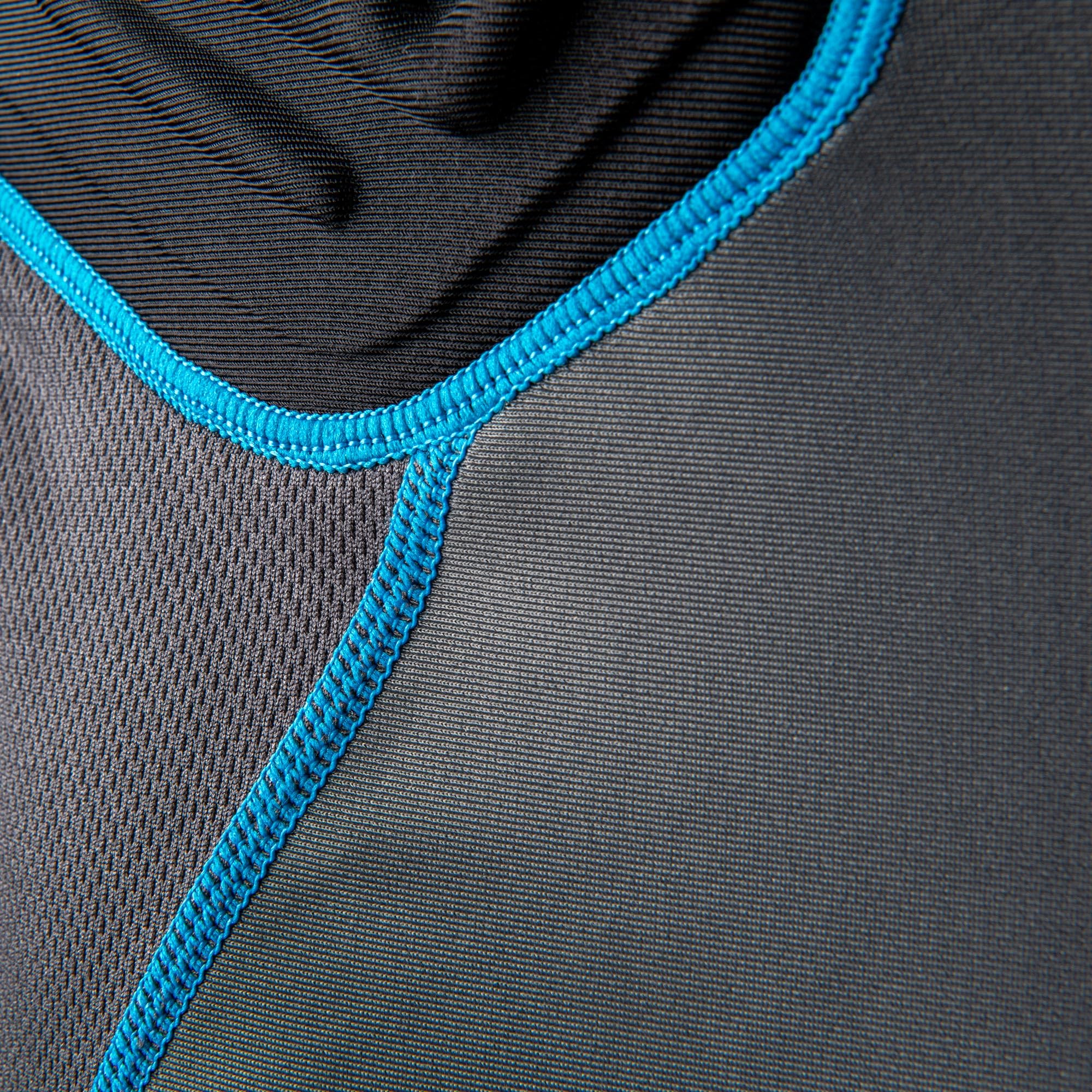 CHAMPRO Bull Rush Football Compression Shirt w Cushion System, Charcoal, Black Inset, Small - Image 6