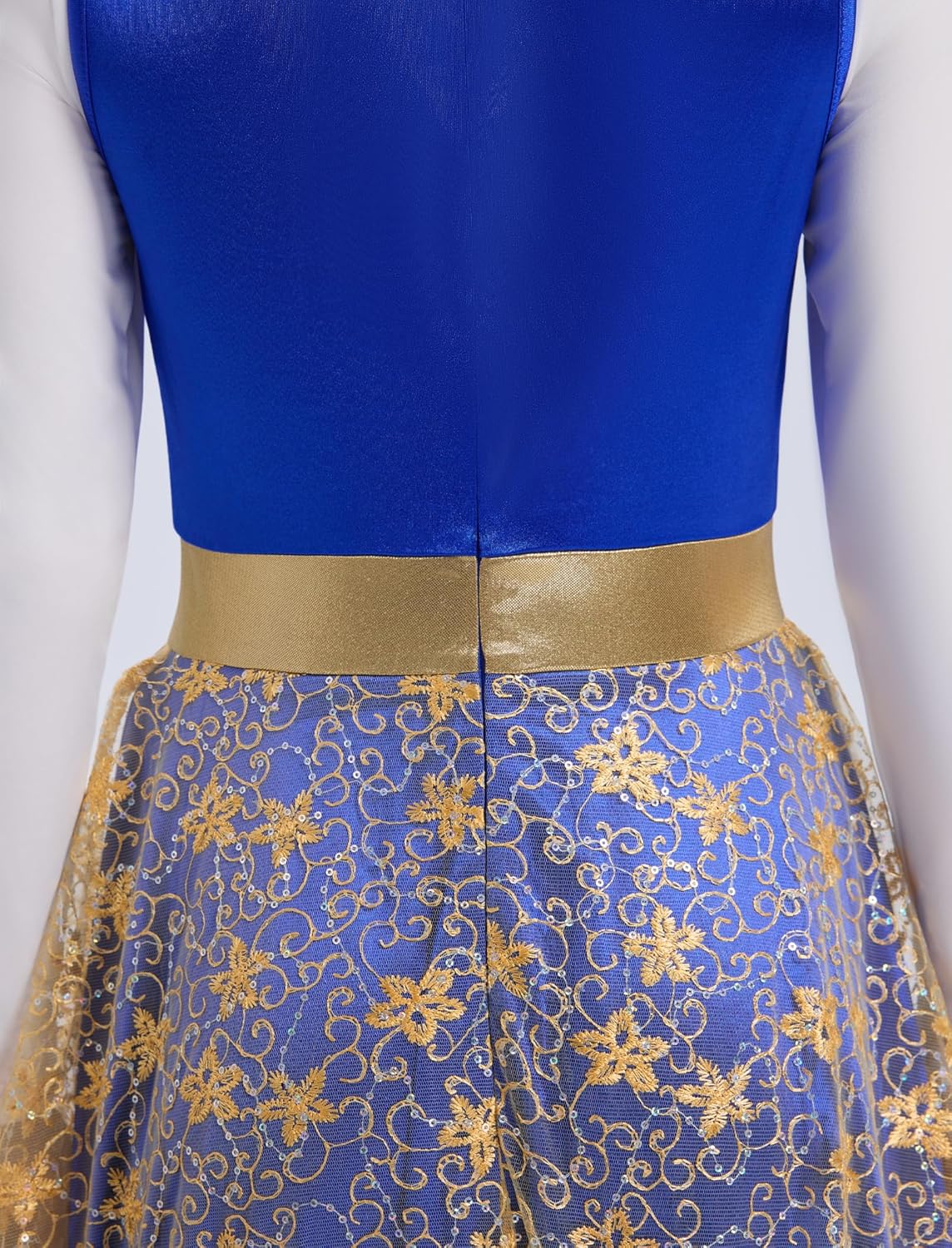 ODASDO Praise Dance Dresses for Women Liturgical Dancewear Worship Asymmetric Overlay Satin Tunic (White Dress Not Included)