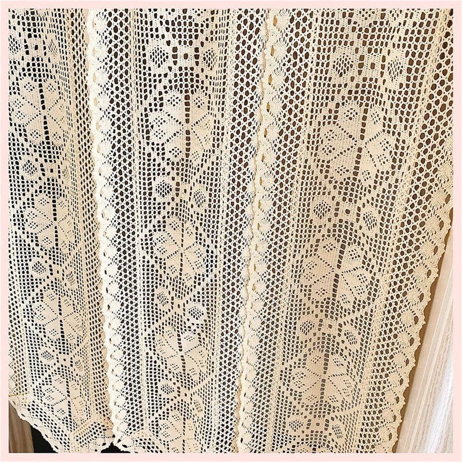 Rideau Macramé Rideaux de Porte 1 pièce avec Pompon