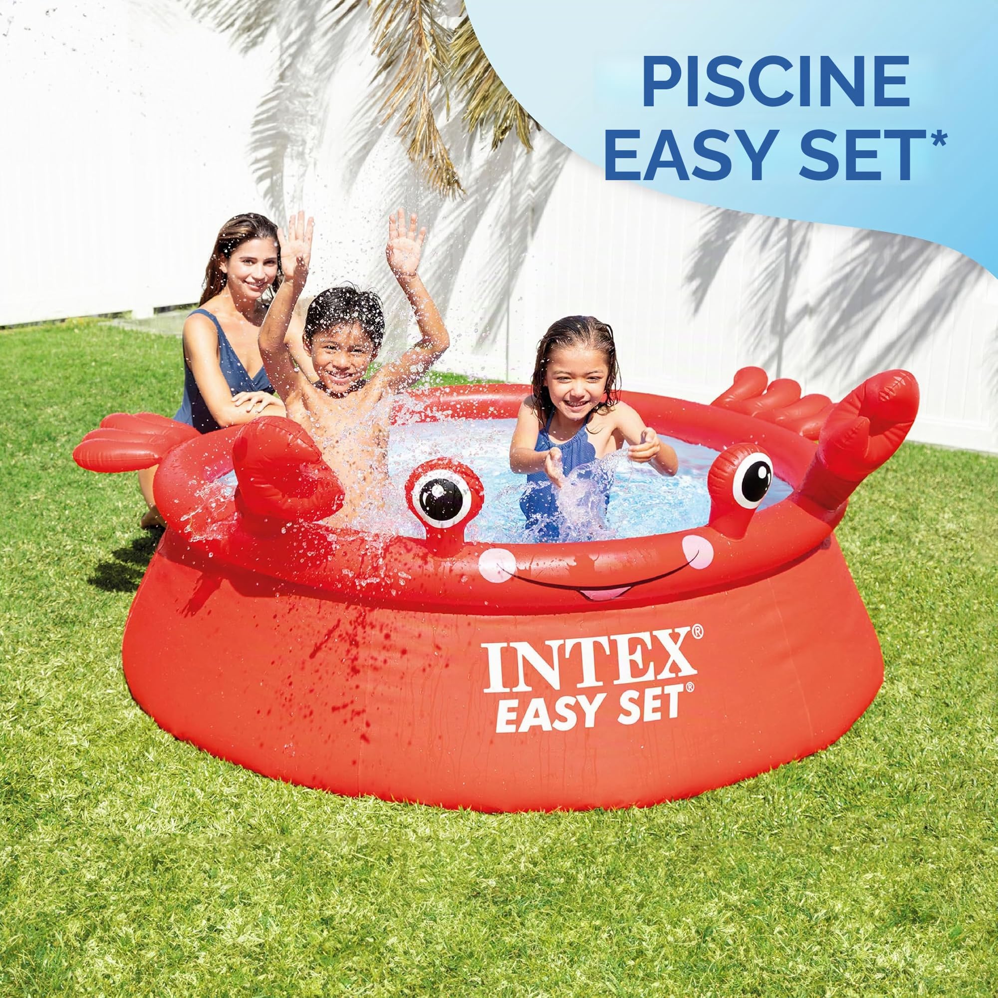 INTEX Happy Crab 26100EH Piscine hors-sol facile à installer 1,8 x 50,8 cm