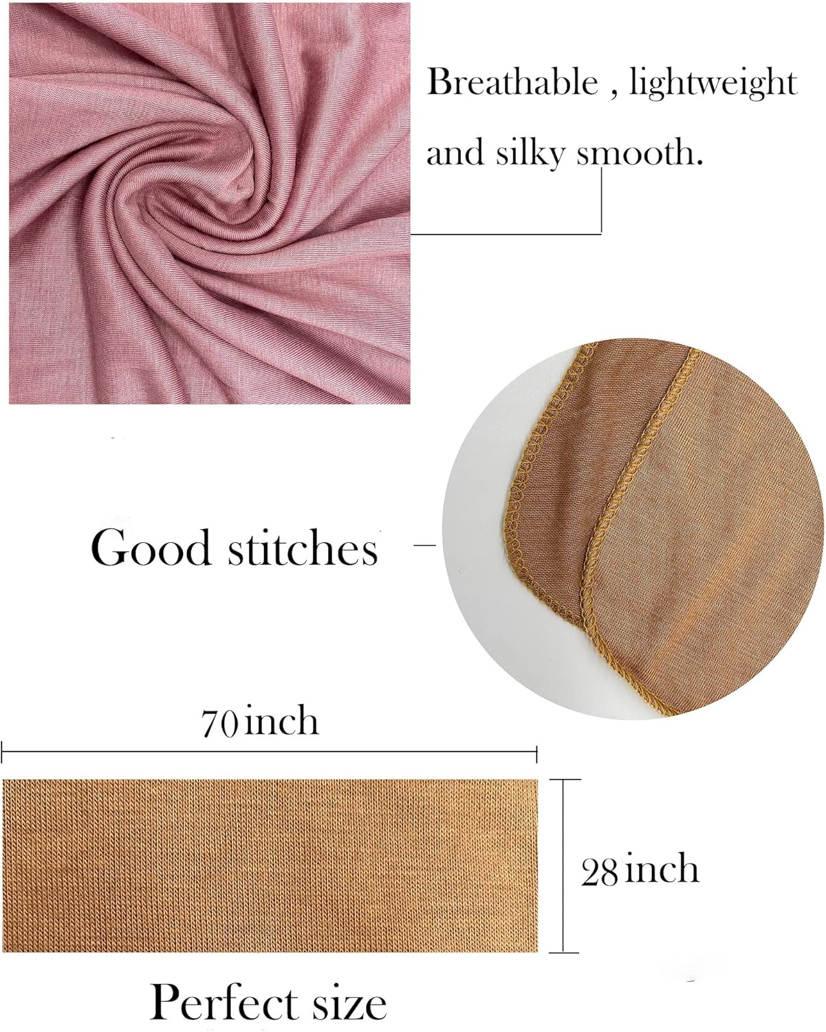 Premium Jersey Hijabs for Women - Cotton Muslim Scarfs - Image 3