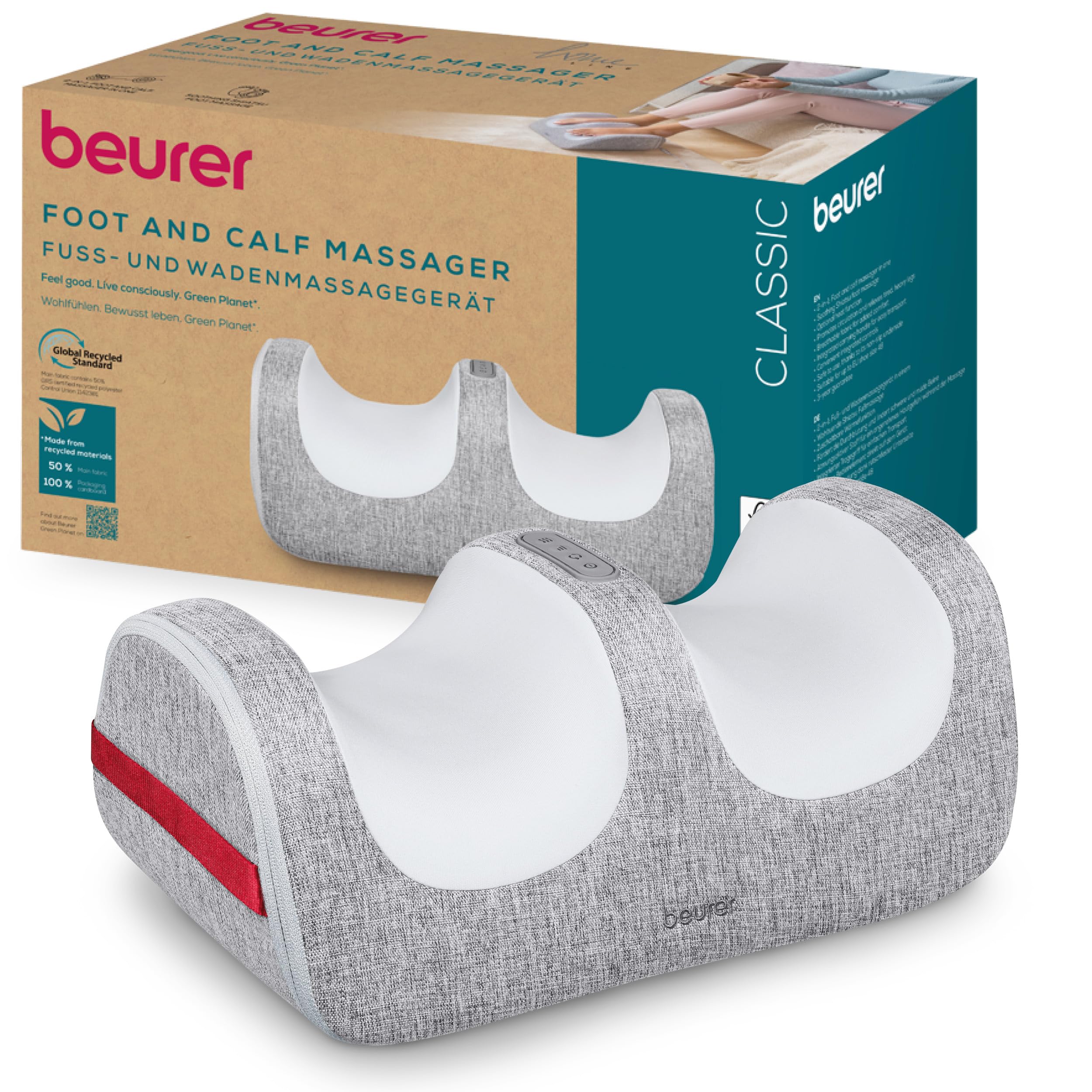Beurer FM 42 Shiatsu Fuß- und Waden-Massagegerät mit Wärmefunktion