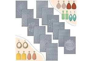 12 Unique Boho Clay Texture Sheets & Embossing Tools
