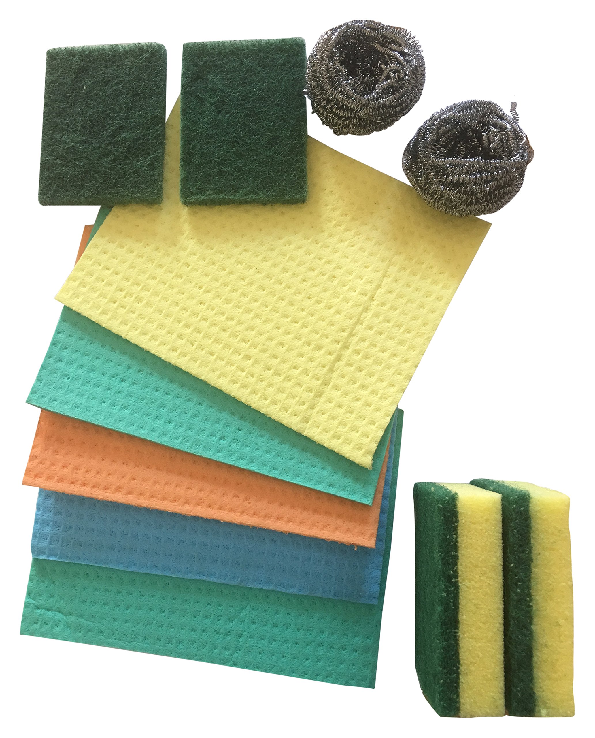 Brite Guard Polyester Cellulose Sponge - Set of 11 Pieces