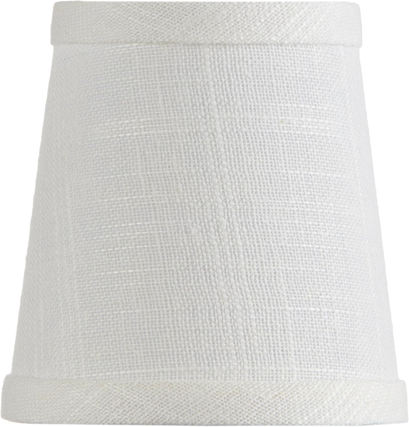 Upgradelights White Linen 4 Inch Mini Clip On Chandelier Lamp Shade 2.5x4x4