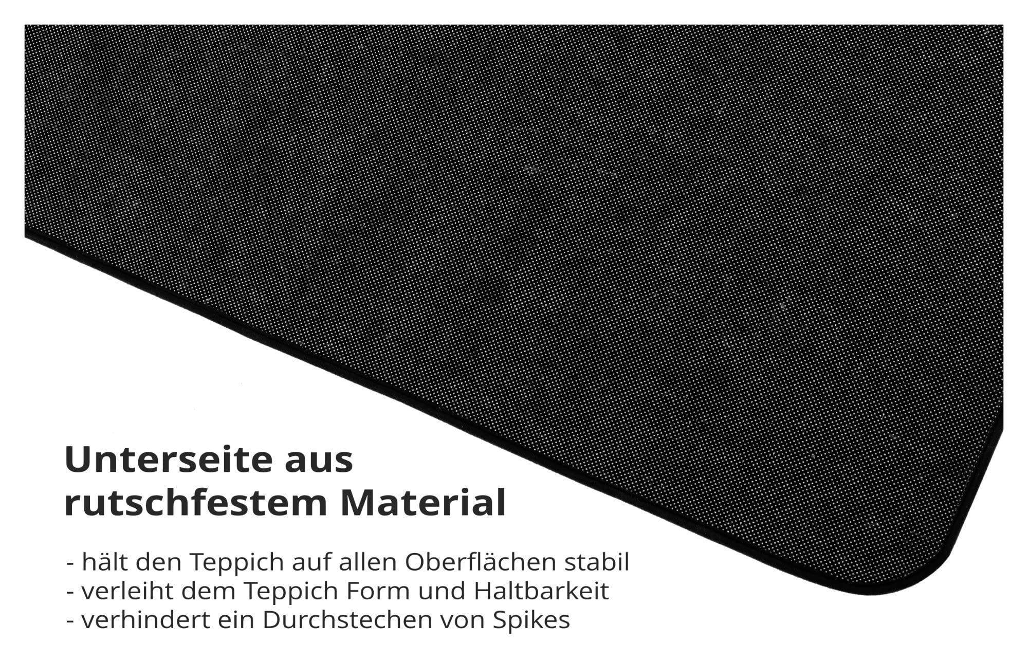 Stagecaptain DTB-1620 BK Tappeto per batteria nero 160x200 cm, superficie a tessitura fitta, fondo antiscivolo, fascia a strappo e borsa per trasporto.