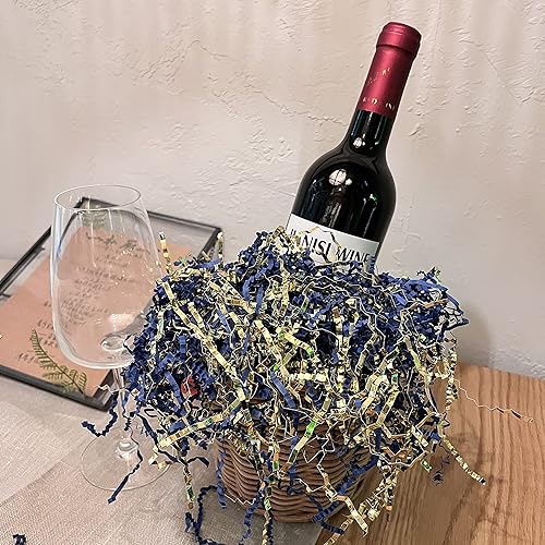 Miniatura 5 de HZLAOBZAI Relleno de papel arrugado de 5.3 onzas, papel triturado para cestas de regalo para caja de regalo, envoltura y relleno de cestas para