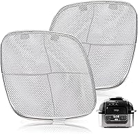 Vista 1 de Protector contra salpicaduras de acero inoxidable, paquete de 2 piezas de repuesto para freidora de aire Foodi, piezas de repuesto para Ninja Foodi