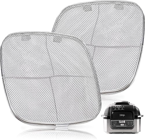 Paquete de 2 piezas de repuesto de acero inoxidable para freidora de aire Foodi para Ninja Foodi AG300 AG300C AG301C AG302