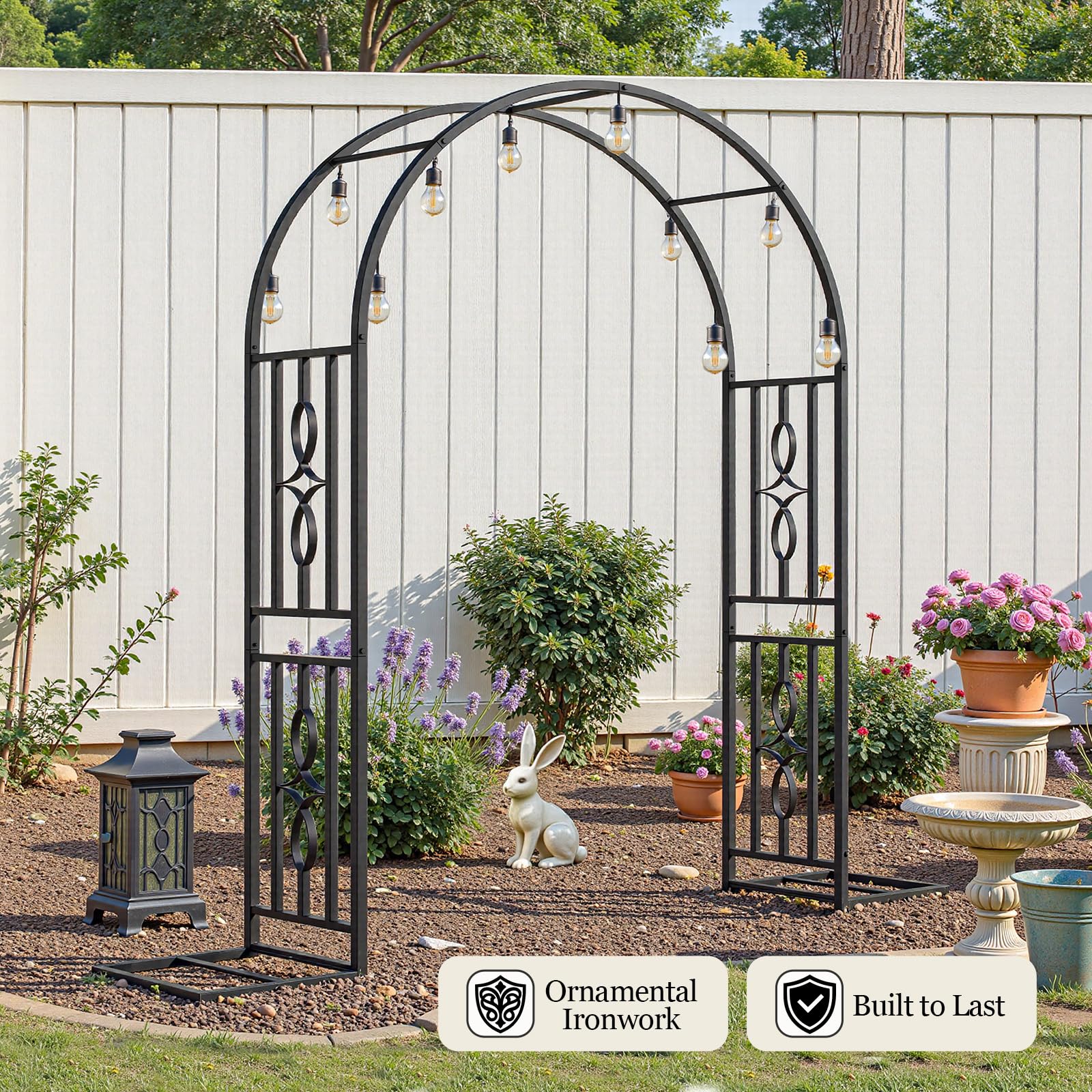 Best Garden Arch 2026: 5 Trellises for Climbing Plants 1 VOXOR Metal Garden Arch, Heavy Duty Garden Trellis for Climbing Plants, with Enl — product photo