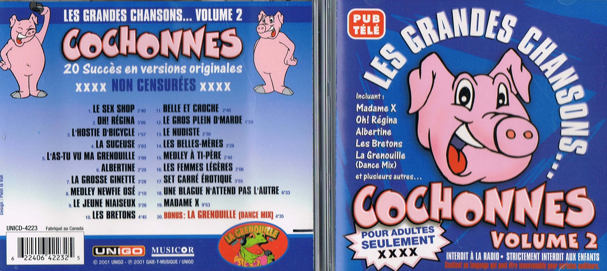 Vol. 2-Pour Adultes Seulement XXX [Audio CD] Les Grandes Chansons