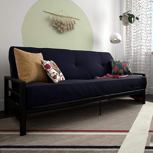 DHP Miles Metal Futon Frame, Black - Black