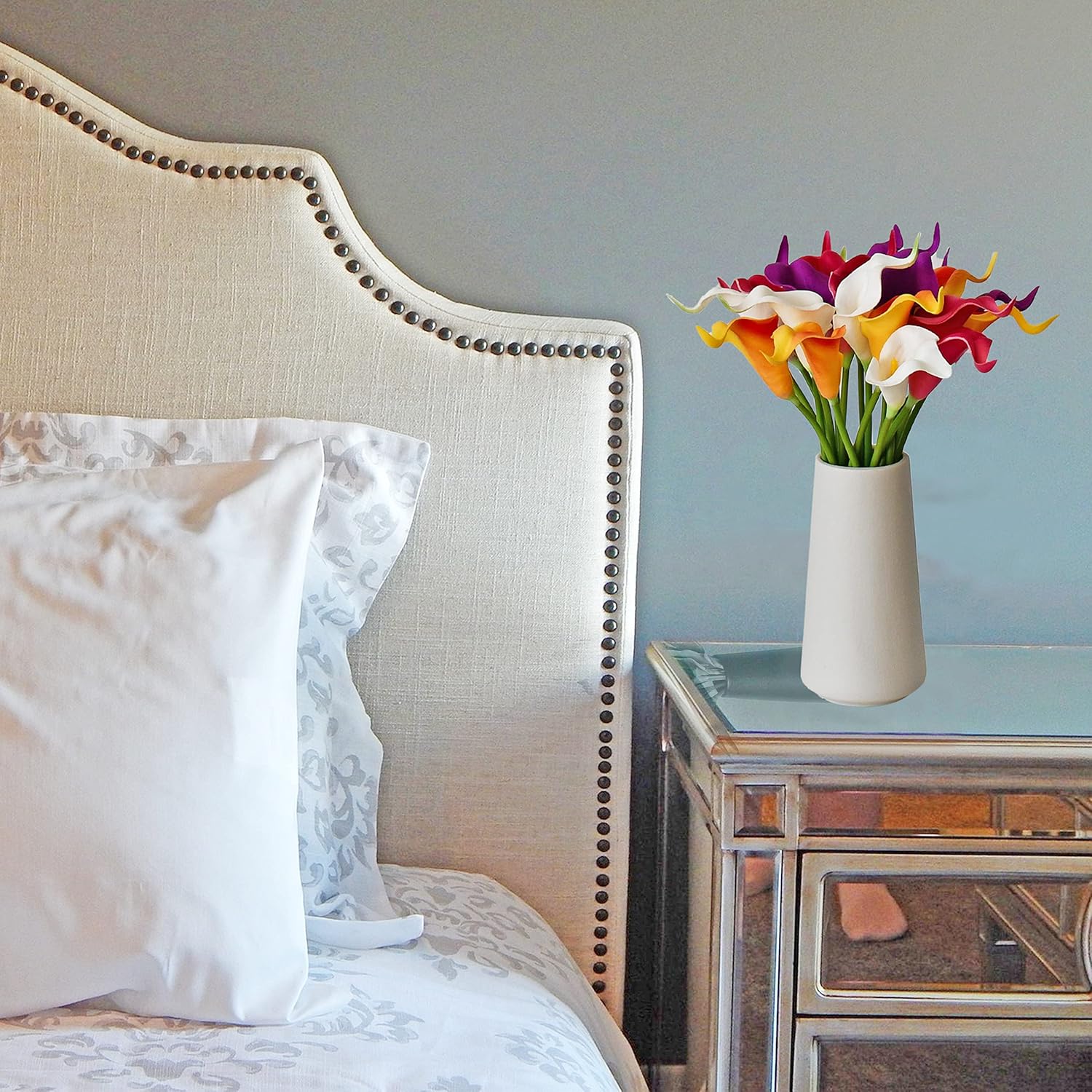 Mandy's PU Colorful Calla Lily Artificial Flowers 20 Stems 13.5in Faux Realistic Centerpiece for Valentine's Day and Easter Decorations DIY Bridal Bouquet Home Décor - Image 4