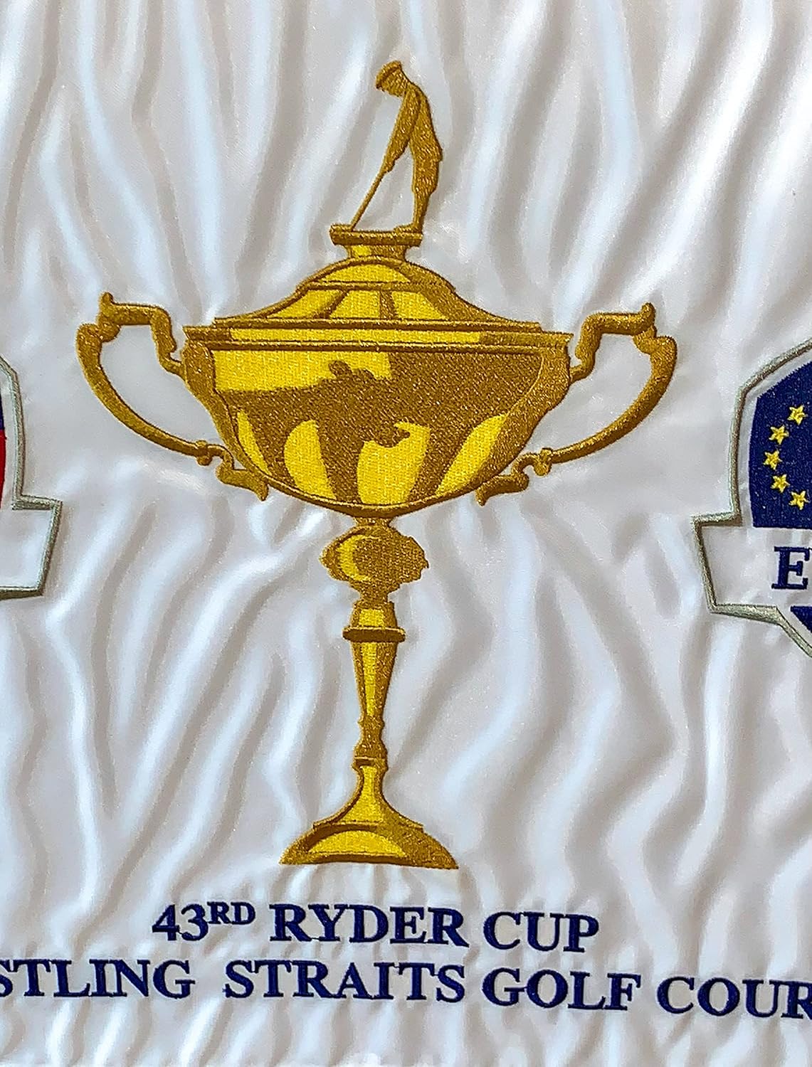 2020 Ryder Cup golf flag 2021 whistling straits embroidered logo pin flag new : Sports & Outdoors