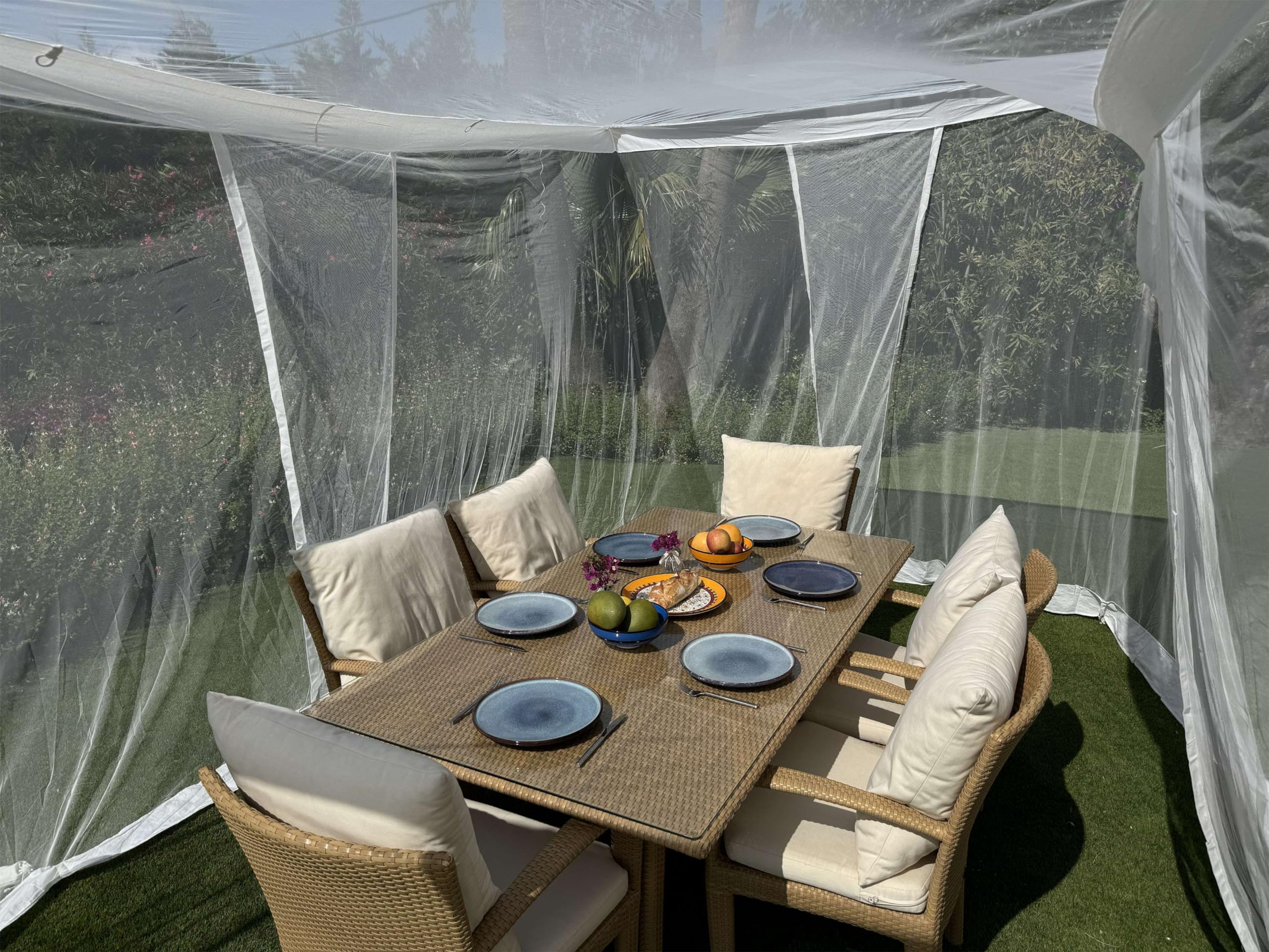 Amazon.com : White Mosquito Net for Patio 14.75 x 8.2 FT | Heavy