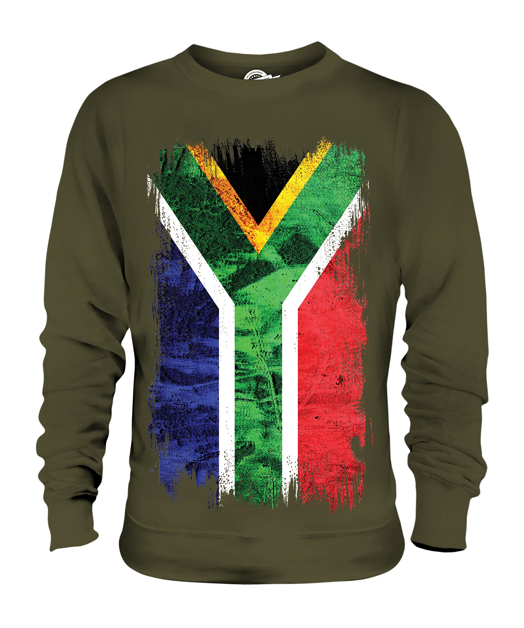 Candymix Sud Africa Bandiera del Grunge Unisex Uomo Donna Felpa