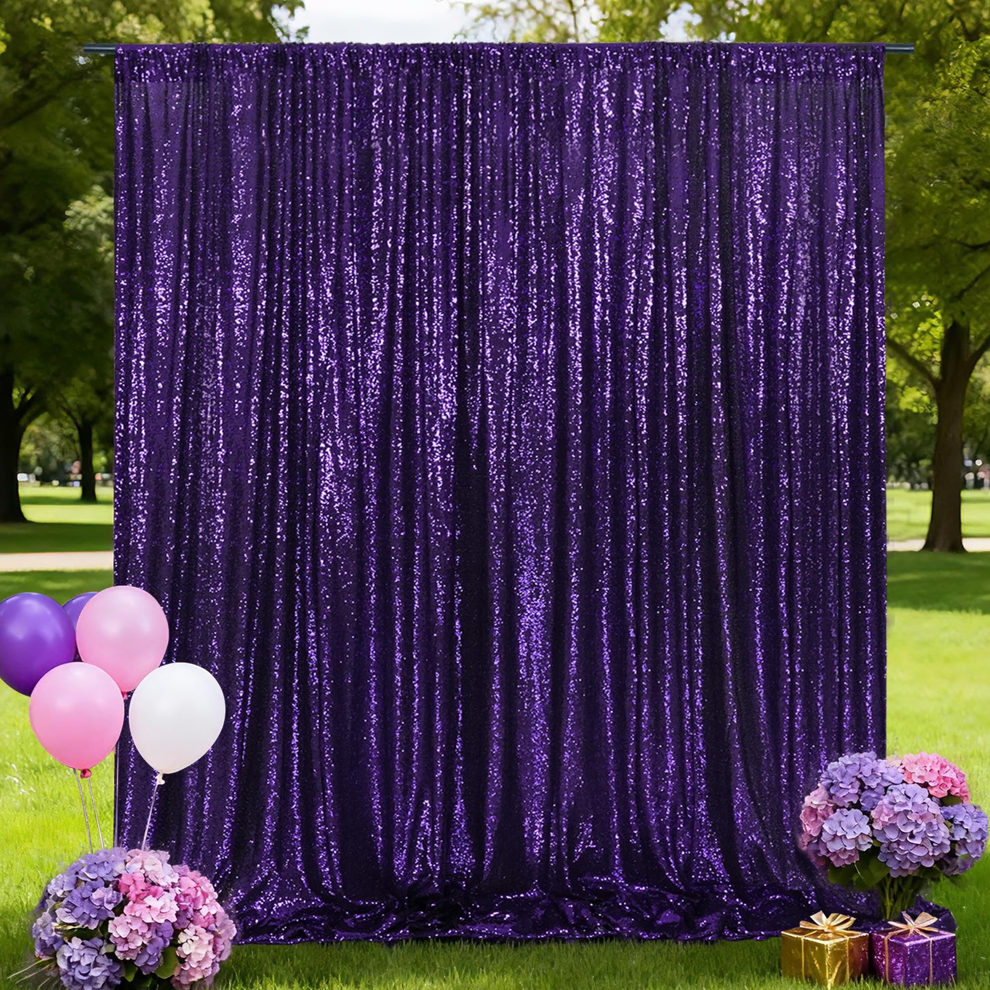 Sequin Backdrop 183x243cm Iridescent Shinny Sequin Photography Backdrop Party Prom Wedding Youtobe Banquet Photo Background (6x8 feet) — view 109