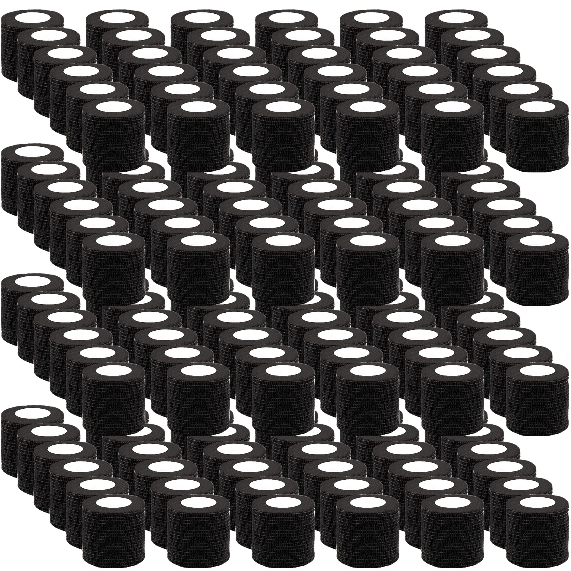 BQTQ 144 Rolls Self Adhesive Bandage Wrap 2 Inch Black Self Adherent Wrap Tape Sticky Bandage Athletic Wrap Self Adhesive Wrap for Sports Vet Wrist
