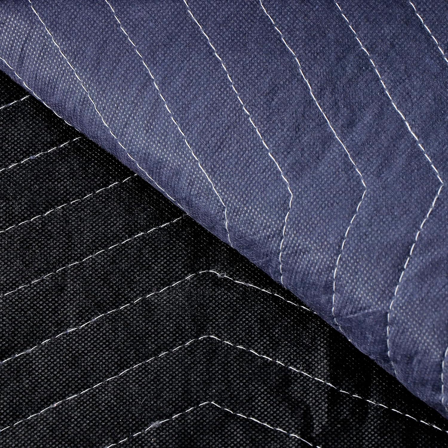 12 Moving Packing Blankets 80" x 72" (35 lb/dz Weight), Professional Quilted Shipping Furniture Pads Moving Blankets for Protecting Furniture Dark Blue