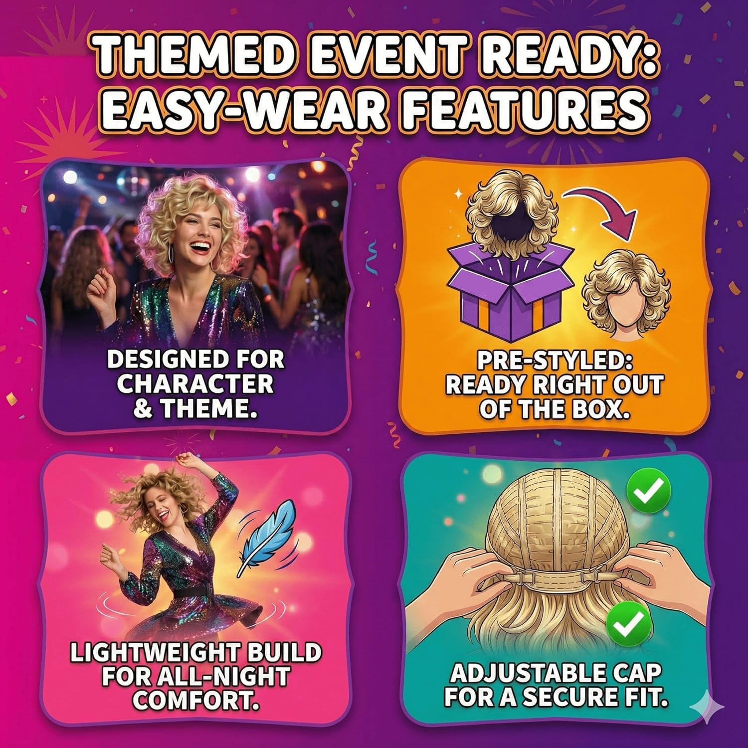 Egyptian Queen Cleopatra - Black Egyptian Queen Nefertiti Ptolemaic Pharaoh with Beaded Braids & Straight Bangs for Women, Halloween & Cosplay with MaxWigs Care Guide