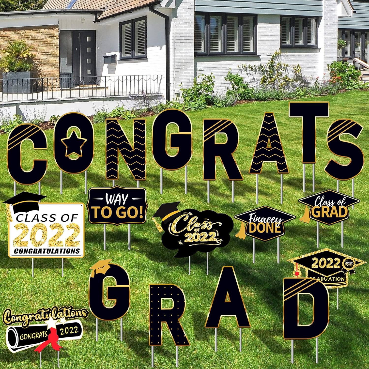 Big, Class of 2022 Yard Signs with Stakes Pack of 4