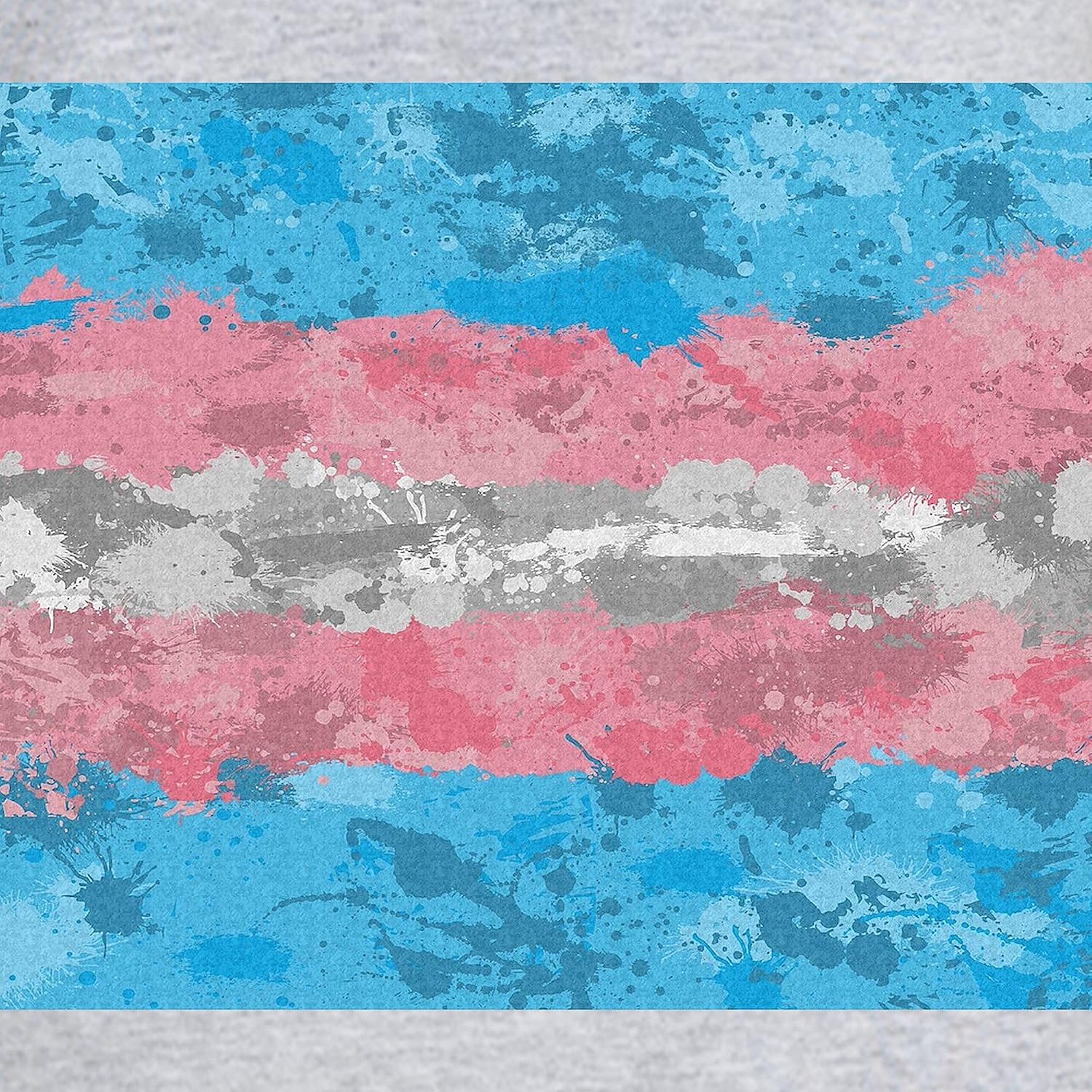 CafePress Abstract Paint Splatter Transgender Pride Flag T Shirt Women's Nightshirt, Soft Long Pajama Shirt, Cotton PJs