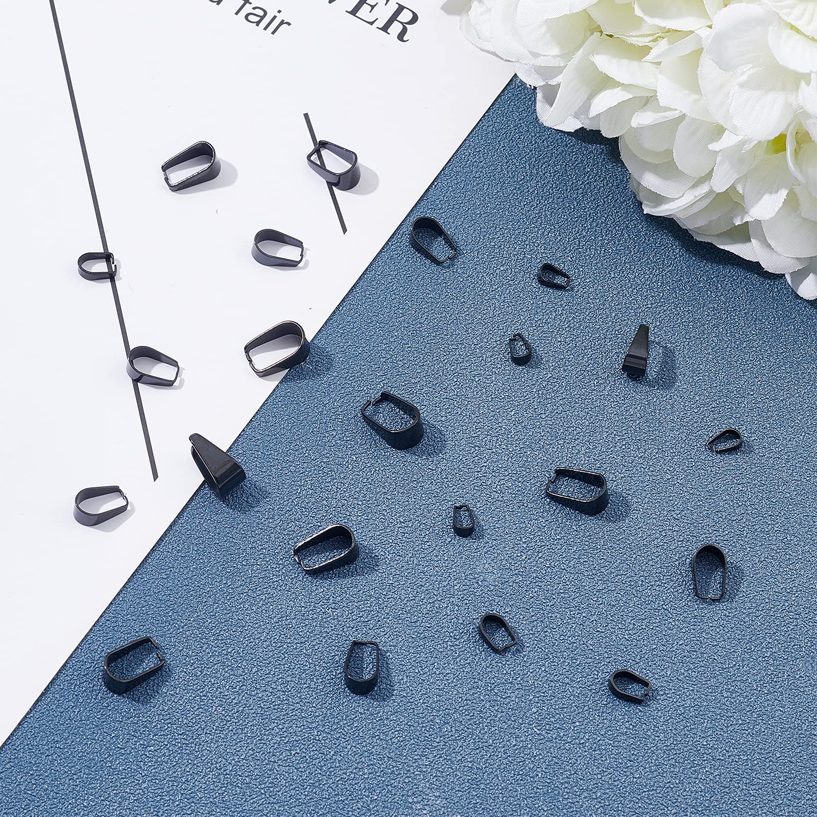 UNICRAFTALE – 50 Pinch Bails In Acciaio Inox Per Ciondoli, 8x5,5x3mm – Connettori A Pressione Per Gioielli Fai-da-te