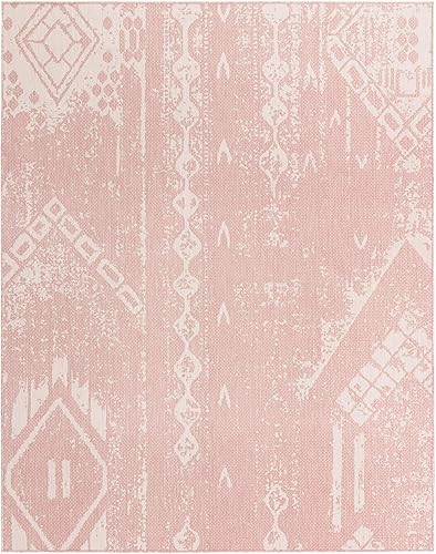 Miniatura 10 de Unique Loom Alfombra Anthro de la colección bohemia para exteriores, 6 x 9 pies, azulmarfil