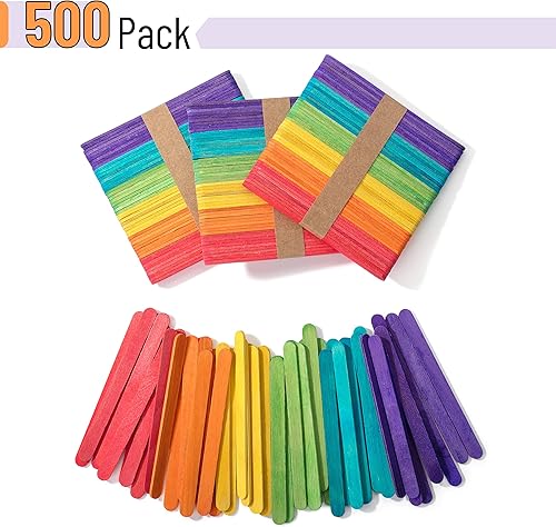 Miniatura 2 de Mr. Pen - Palitos de paletas de colores, paquete de 500 unidades, 4.5 pulgadas, palitos para manualidades, palitos para manualidades, palitos de