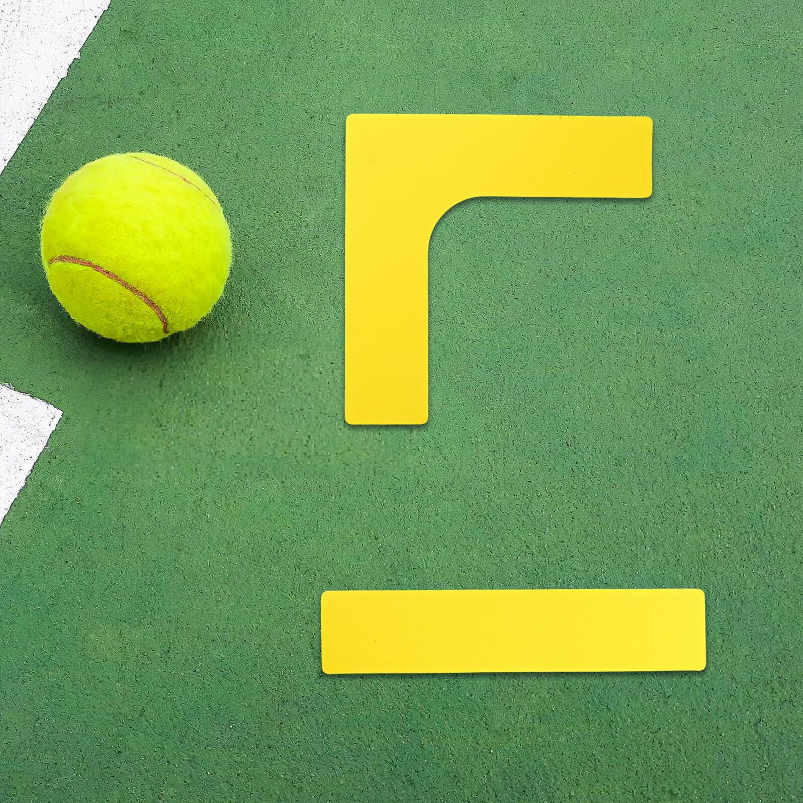 Markerów Linii Boiska Tenisowego i Pickleball Żółty Przenośne Oznaczenia Graniczne Do Treningów Kortach Zewnętrznych i Halowych Odporne UV Łatwe Do Szybkiego Układania Bezpieczne