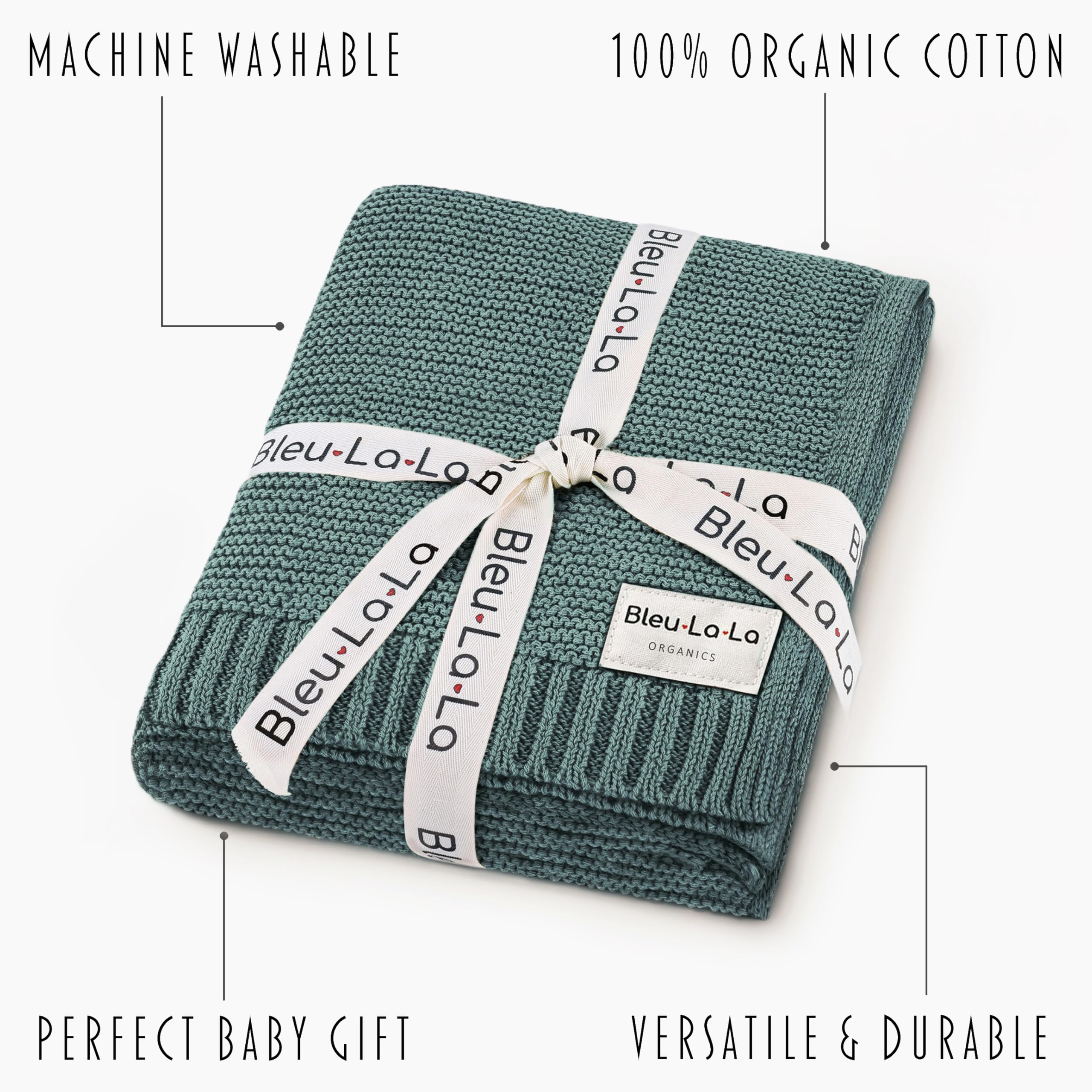 Manta para Bebé - 100% Algodón Orgánico, Pañuelo Envoltente para Niñas Y Niños - Manta De Cuna Suave, Cálida Y Acogedora para Envolver A Recién Nacidos Y Bebés (Verde Cazador)