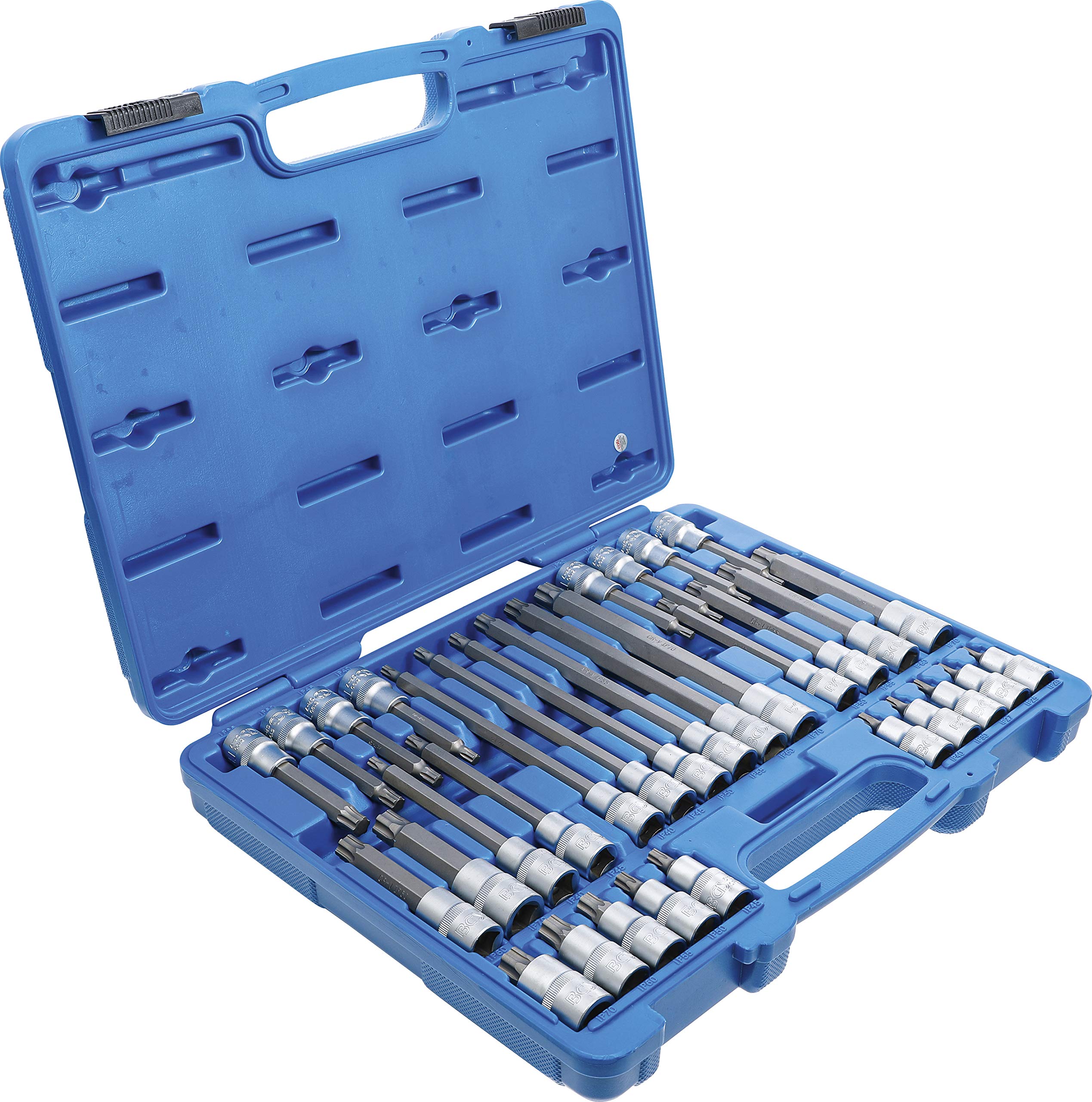 BGS 5190 | Juego de puntas de vaso | entrada 12,5 mm (1/2") | perfil en TP (para Torx Plus) TP20 - TP70 | 32 piezas
