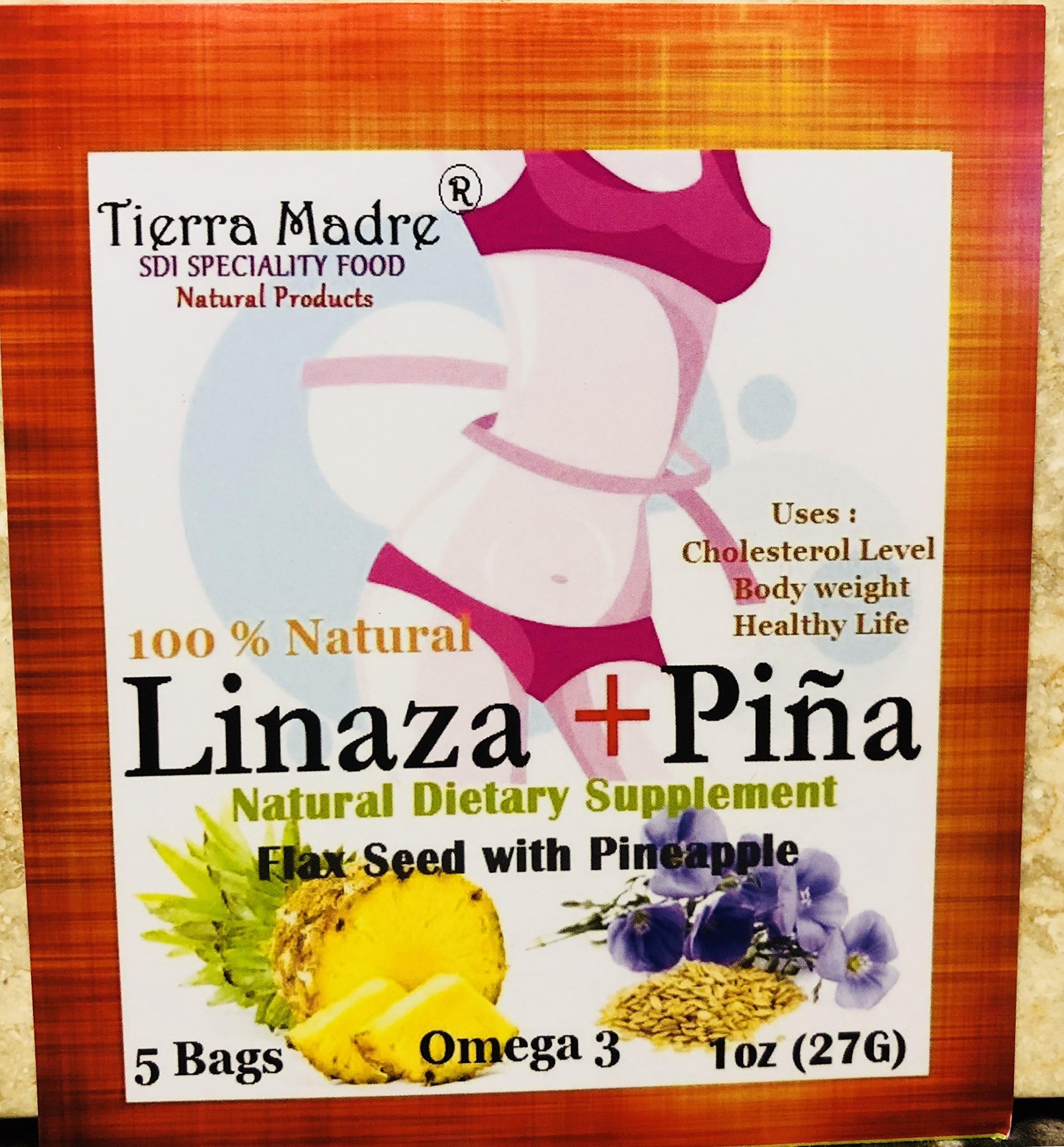Amazon.com : TIERRA MADRE LINAZA PIÑA -Flax Seed Tea 2 Pack