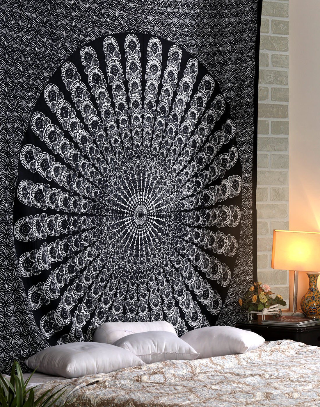 NOKHWAL Bedsheet Tapestry Wall Hanging Mandala Tapestry Handmade Printed Design Cotton Wall Hanging Tapestry Wall Hanging Bedsheet Wall Décor Poster (R, 84x54 Inches) (B0CTXXJ5HP) Amazon Price History, Amazon Price Tracker