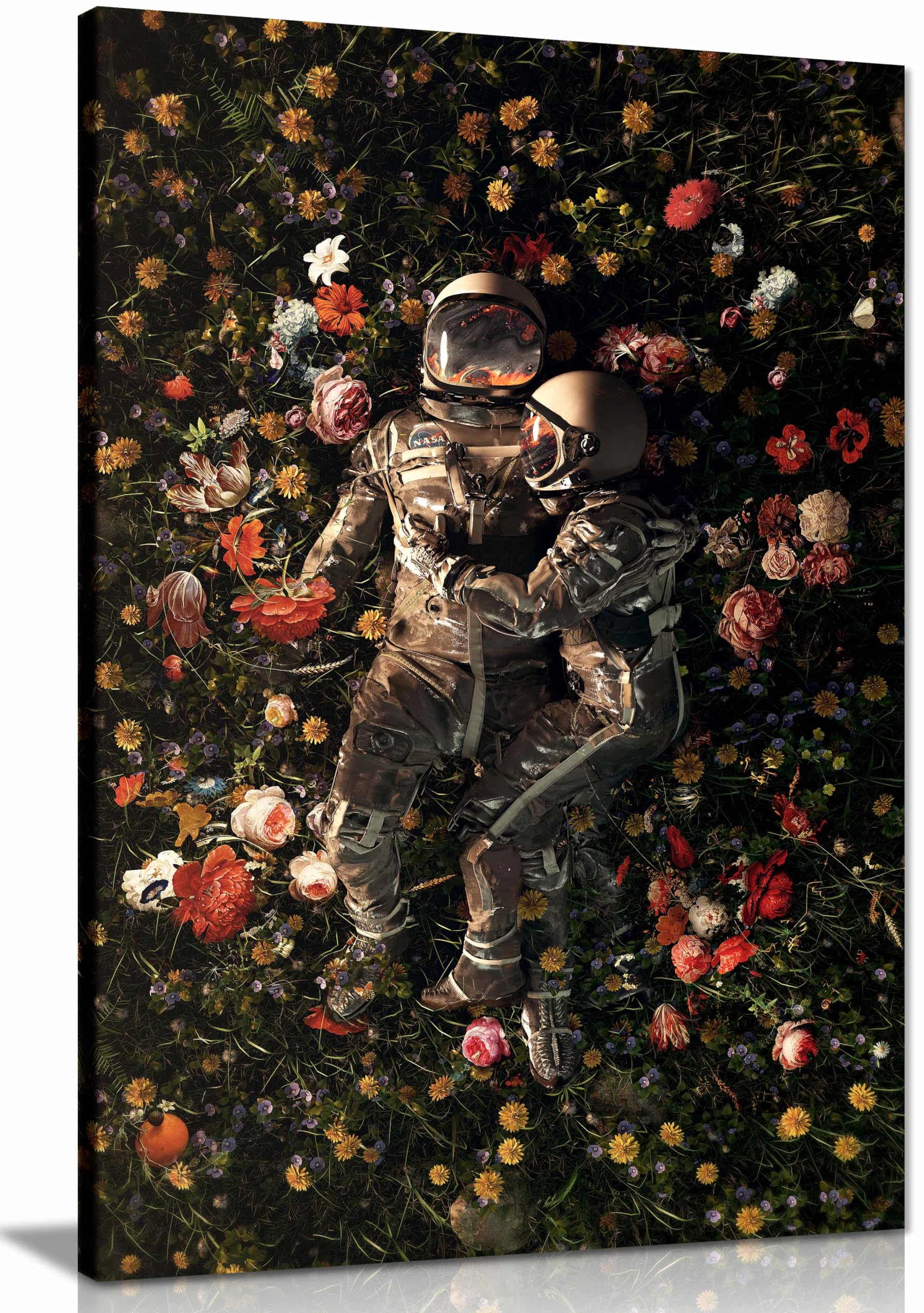 Garden Delights II Framed Canvas Print, Pictures for Home Walls, Bedroom, Living Room & Bathroom Decor 76x51cm (30x20in)