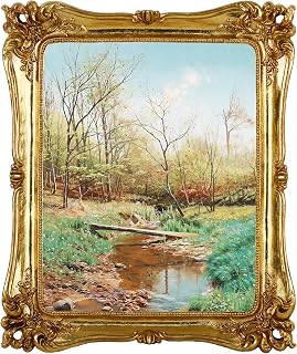 Funly mee Vintage 8x10 Picture Frame Antique Gold Photo Frame for Tabletop & Wall Mounted