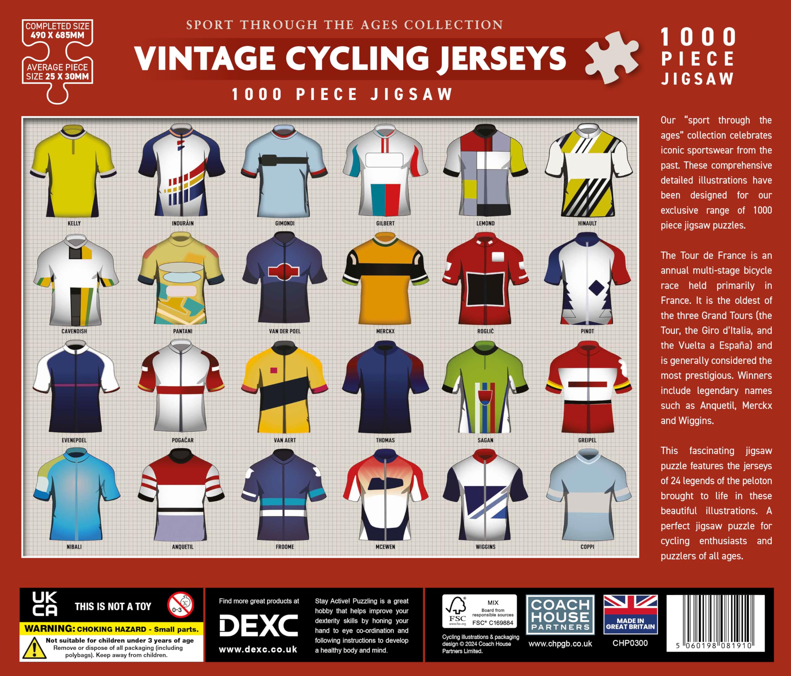 Coach House, Cycling Jerseys 1000 Piece Jigsaw - Image 4