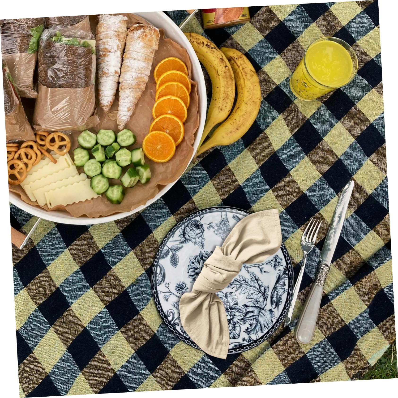 Stofftischservietten Beige 12 Stück aus Baumwolle 40cm Waschbar | Festliche Servietten, Erntedankfest, Servietten für Festessen und Teepartys, Elegant