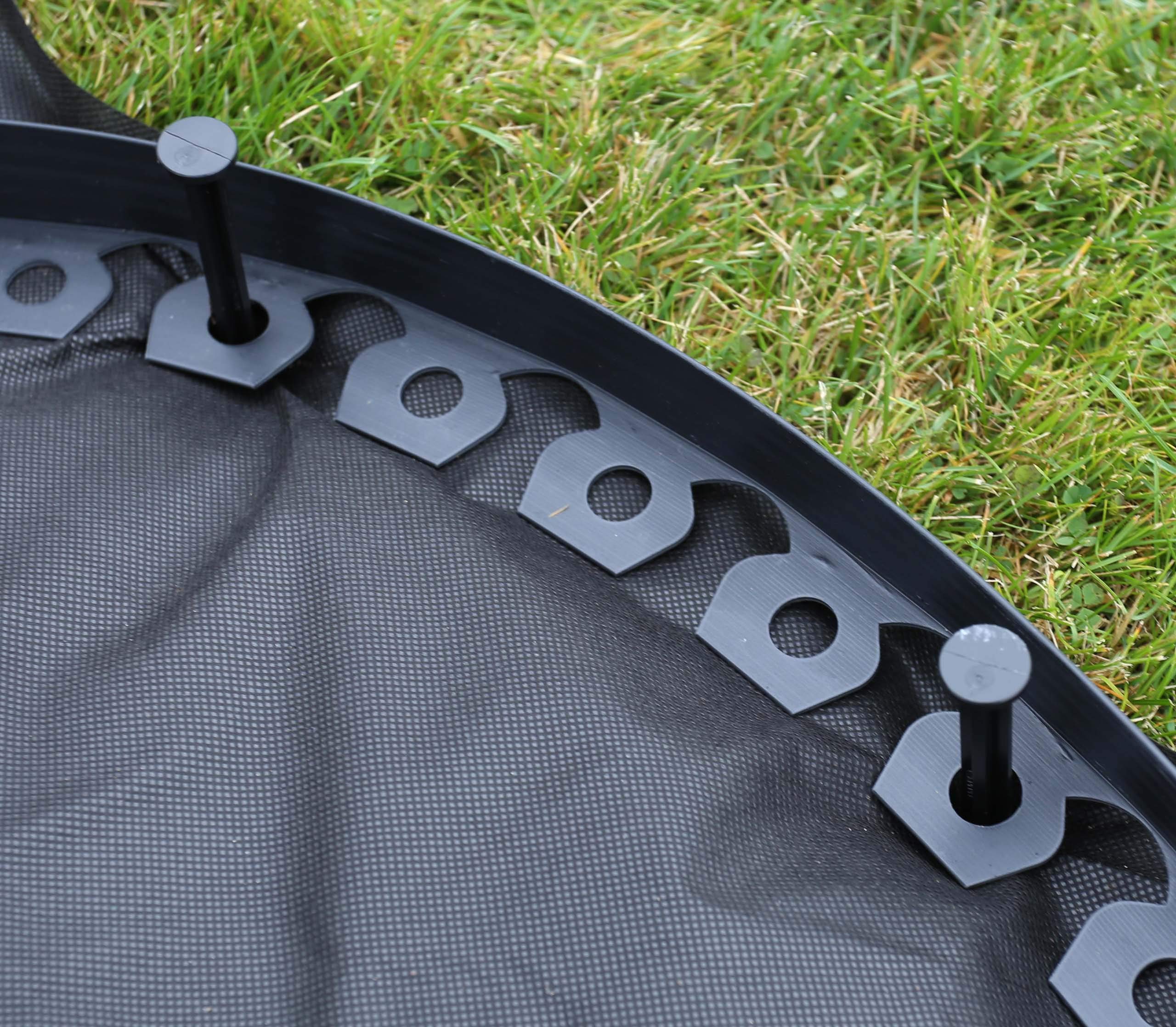 Bordo da Giardino in plastica, 4cm di Altezza - Nero 50 Metri + 150 Chiodi di Fissaggio
